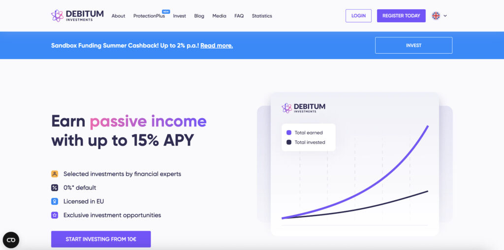 Debitum Investment's Home page